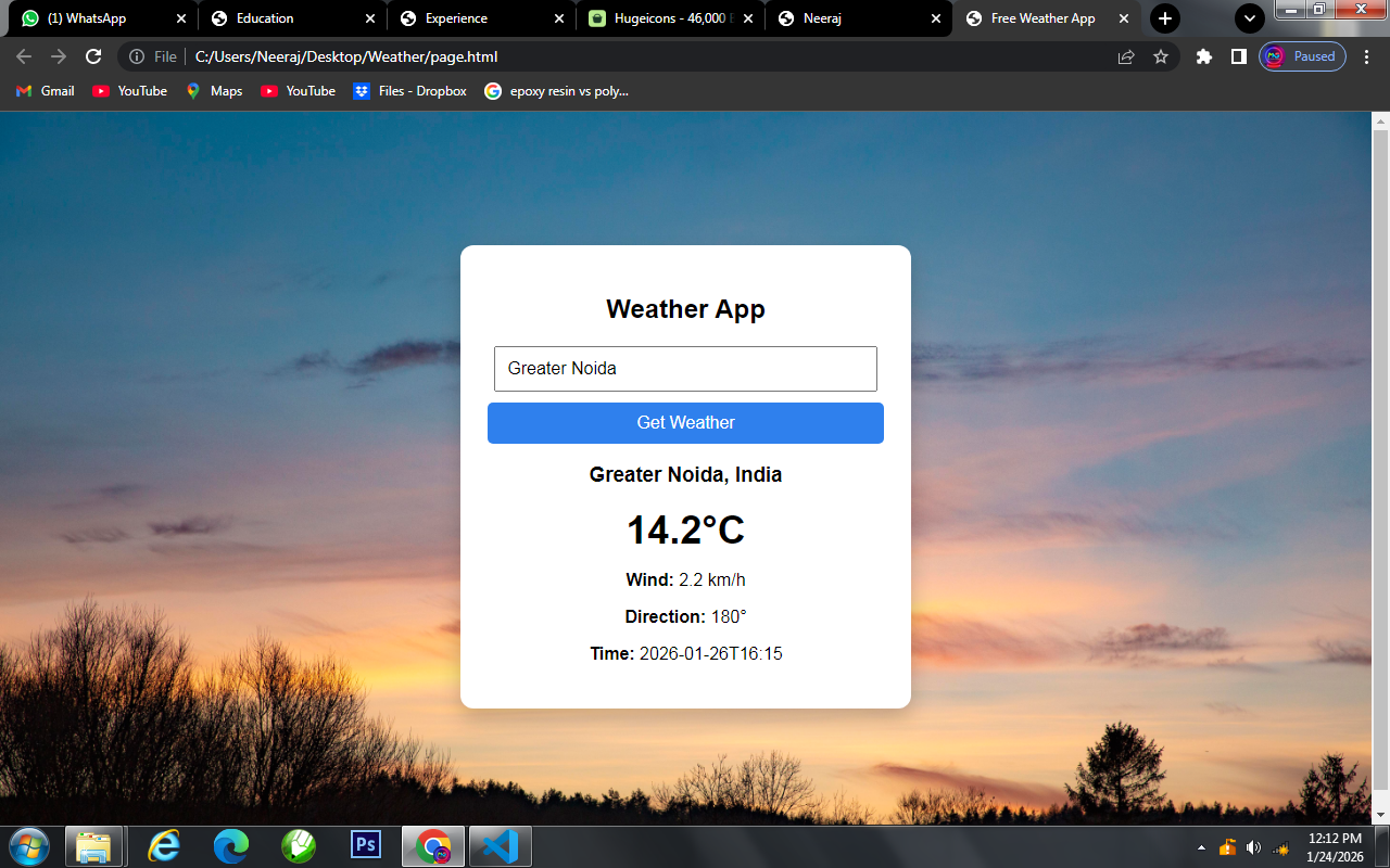weather webapp